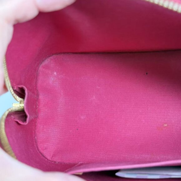 Louis Vuitton Alma BB Red Top Handle Bag Monogram Vernis - Picture 11 of 11